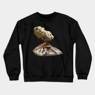 Dinosaur And Volcano Crewneck Sweatshirt